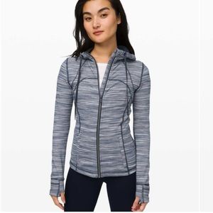 Lululemon Hooded Define Jacket Nulu Size 10 Mini Space Dye Herringbone Heathered